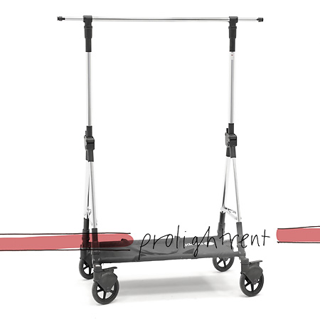 Kleiderständer mit großen Rollen (für outdoor)