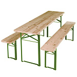 Bierzeltgarnitur (1 Tisch, 2 Bänke) 2,20m lang