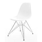 Vitra Stuhl weiß mit Chromgestell